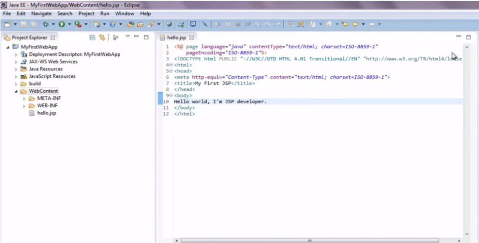 screenshot of Eclipse Web Tools Platform